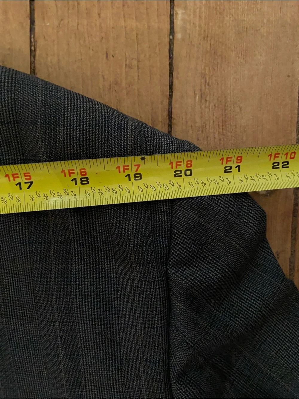 Men's Double-Breasted Charcoal Suit - 44S 38 waist Jacket & Pants